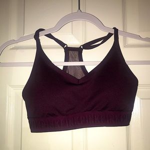 NEW PINK BURGUNDY SPORTS BRA